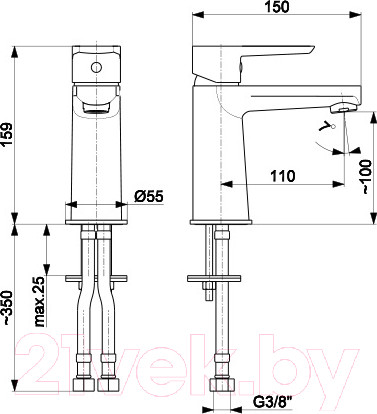 Изображение товара Смеситель Armatura Narva Black 5222-815-81