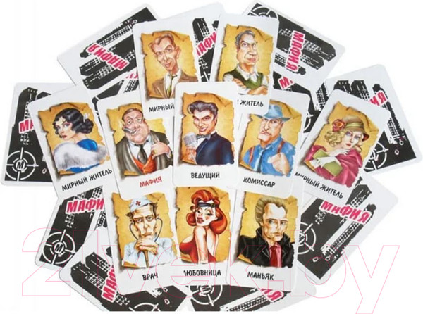 Изображение товара Настольная игра Нескучные игры Мафия / 8100 /10 (набор подарочный)