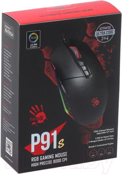 Изображение товара Мышь A4Tech Bloody P91s Stone (черный)