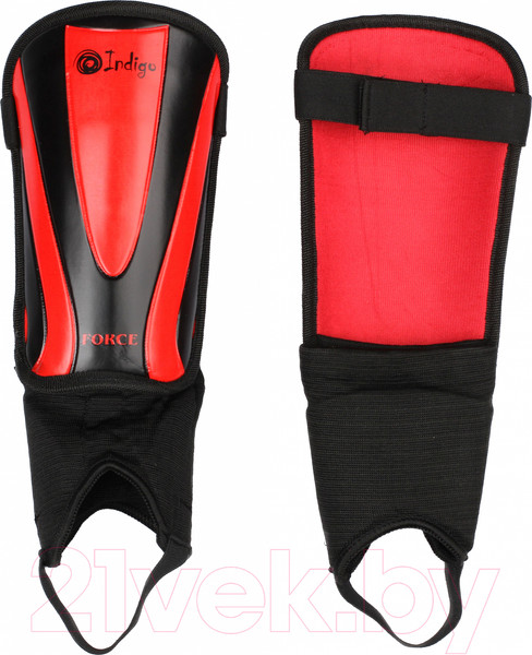 Изображение товара Щитки футбольные Indigo Sport 1504 (L, черный/красный)
