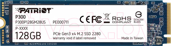 Изображение товара SSD диск Patriot P300 128GB M2 (P300P128GM28)