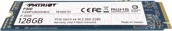 Изображение товара SSD диск Patriot P300 128GB M2 (P300P128GM28)