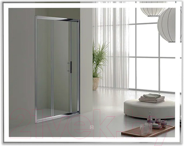 Изображение товара Зеркало Пекам Greta 100x80 / greta-100x80s (с подсветкой и сенсором на прикосновение)