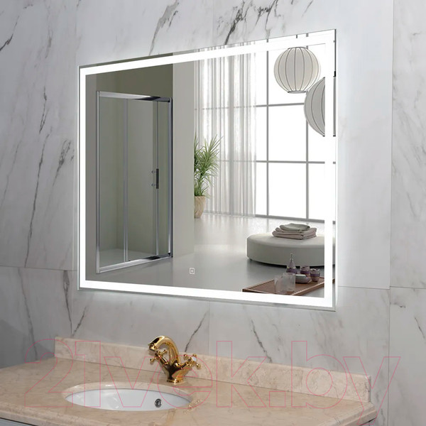 Изображение товара Зеркало Пекам Greta 100x80 / greta-100x80s (с подсветкой и сенсором на прикосновение)