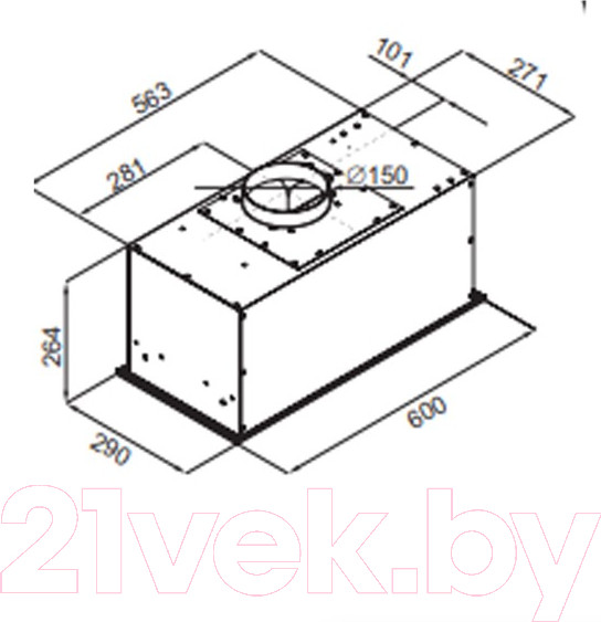 Изображение товара Вытяжка скрытая Maunfeld Fantasy 1000ST 60 (белое стекло)