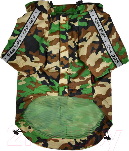 Изображение товара Дождевик для животных Puppia Base Jumper / PEAF-RM03-NC-M (новый камуфляж)