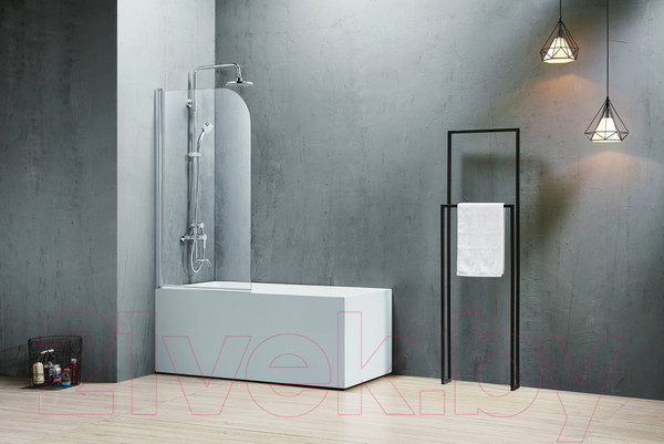 Изображение товара Стеклянная шторка для ванны Adema NFA-621 (прозрачное стекло)