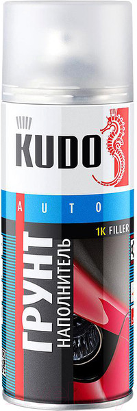 Изображение товара Грунтовка автомобильная Kudo 1К акриловая / KU2201 (520мл, серый)