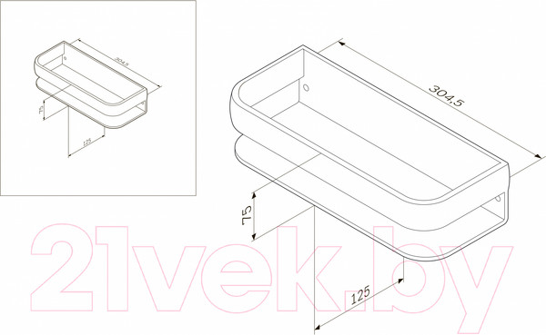 Изображение товара Полка для ванной AM.PM Sensation A3034800