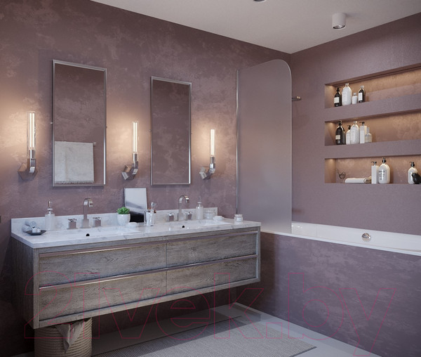 Изображение товара Стеклянная шторка для ванны Стеклоконтакт 8М-1500х700 L (матовое стекло)