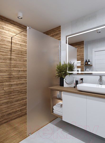 Изображение товара Душевая стенка Стеклоконтакт 8М-2000х795 R (матовое стекло)