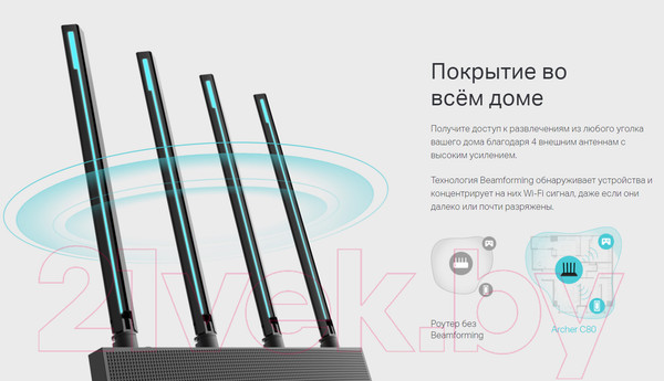 Изображение товара Беспроводной маршрутизатор TP-Link Archer C80