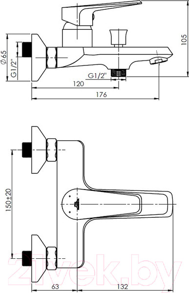 Изображение товара Смеситель Rubineta Deli-10/K / D10K08