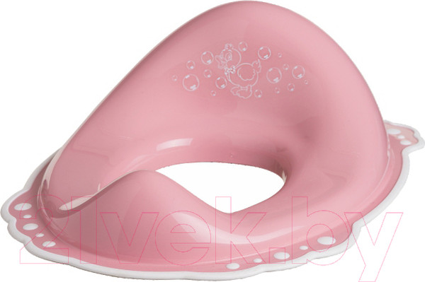 Изображение товара Детская накладка на унитаз Maltex Утенок / 7248 (темно-розовый/белый)