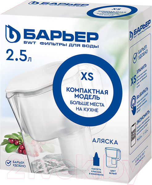Изображение товара Фильтр-кувшин БАРЬЕР Аляска (белый)