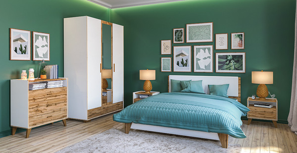 Изображение товара Комод Мебель-Неман Сканди МН-036-17 (дуб вотан/белый)