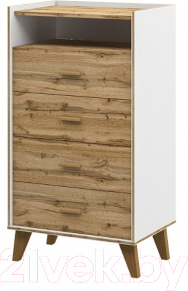 Изображение товара Комод Мебель-Неман Сканди МН-036-18 (дуб вотан/белый)