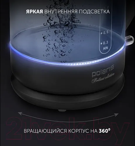 Изображение товара Электрочайник Polaris PWK 1753CGL (черный)
