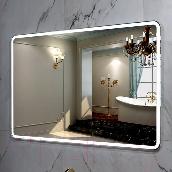 Изображение товара Зеркало Пекам Marta 1 100x60 / marta1-100x60d (с подсветкой и сенсором на взмах руки)