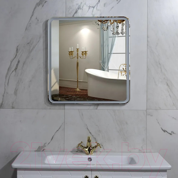 Изображение товара Зеркало Пекам Marta 1 80x80 / marta1-80x80d (с подсветкой и сенсором на взмах руки)