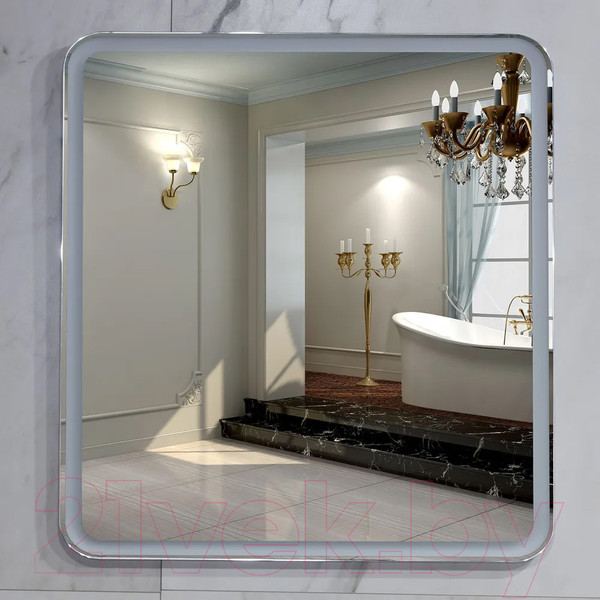 Изображение товара Зеркало Пекам Marta 1 80x80 / marta1-80x80d (с подсветкой и сенсором на взмах руки)