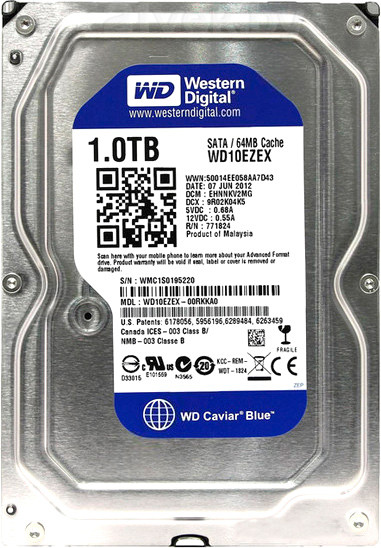 Изображение товара Жесткий диск Western Digital Caviar Blue 1TB (WD10EZEX)