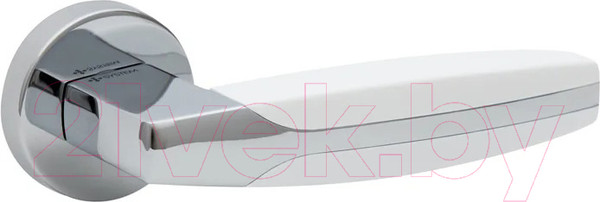 Изображение товара Ручка дверная System Dione CR/CR/AL7 (хром/хром/белый глянцевый)