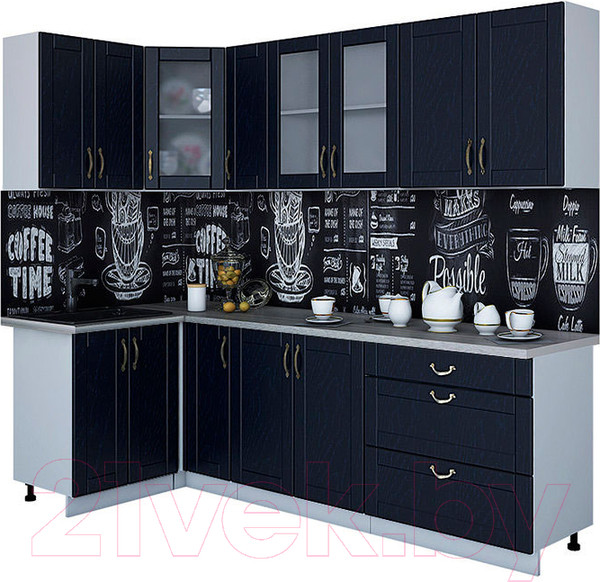 Изображение товара Кухонный гарнитур Интерлиния Мила Крафт 1.2x2.5 (дуб королевский)