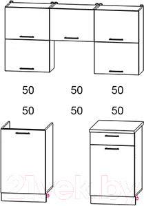 Изображение товара Кухонный гарнитур Интерлиния Мила Gloss 50-15 (капучино)
