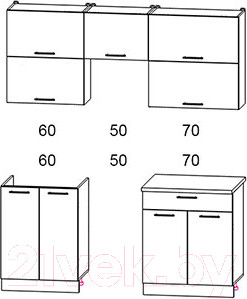 Изображение товара Кухонный гарнитур Интерлиния Мила Gloss 50-18 (красный/черный)