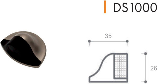 Изображение товара Ограничитель дверной System DS1000 AL315 (матовый белый)