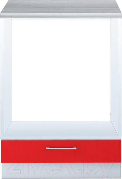 Изображение товара Шкаф под духовку Интерлиния Мила Gloss НШ60д (красный)
