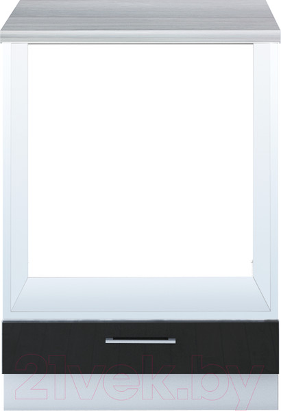 Изображение товара Шкаф под духовку Интерлиния Мила Gloss НШ60д (черный)