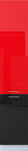 Изображение товара Шкаф-пенал кухонный Интерлиния Мила Gloss НШП-№2-2145 (красный/черный)