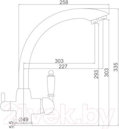 Изображение товара Смеситель Ledeme L4455-3