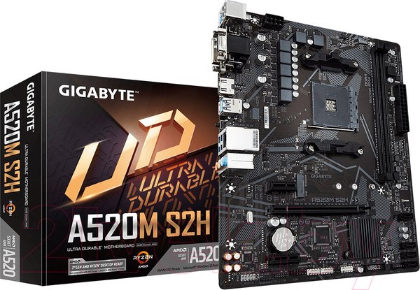 Изображение товара Материнская плата Gigabyte A520M S2H
