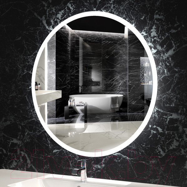 Изображение товара Зеркало Пекам Ring 80x80 / ring-80x80sp (с подсветкой, подогревом и сенсором на прикосновение)