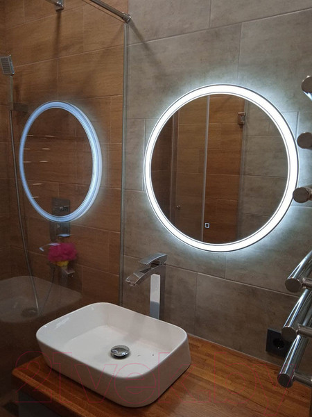 Изображение товара Зеркало Пекам Ring 2 80x80 / ring2-80x80s (с подсветкой и сенсором на прикосновение)