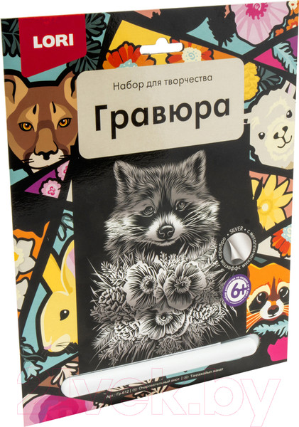 Изображение товара Гравюра Lori Очаровательный енот / Гр-612
