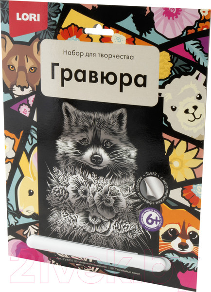 Изображение товара Гравюра Lori Очаровательный енот / Гр-612