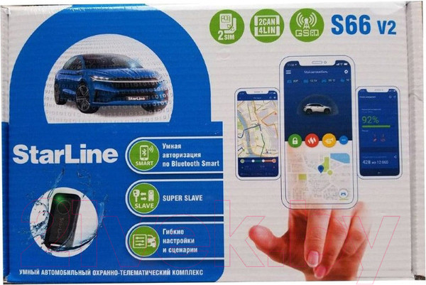 Изображение товара Автосигнализация StarLine S66ВТ GSM v2