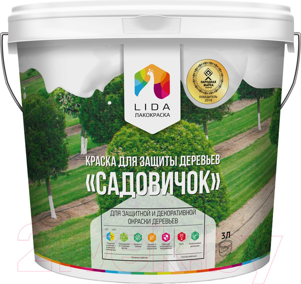 Изображение товара Краска Lida Для защиты деревьев. Садовичок (2кг)