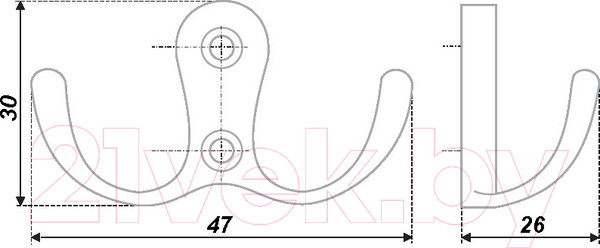 Изображение товара Крючок для одежды Boyard K0740 / K207CP.7
