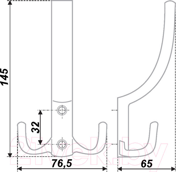Изображение товара Крючок для одежды Boyard K305SN.6
