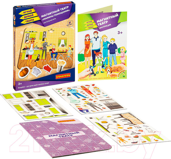 Изображение товара Кукольный театр Bondibon Магнитный театр. Мамины помощники / ВВ4412