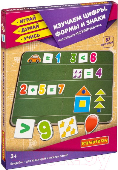 Изображение товара Развивающий игровой набор Bondibon Магнитный театр. Изучаем цифры, формы и знаки / ВВ4417