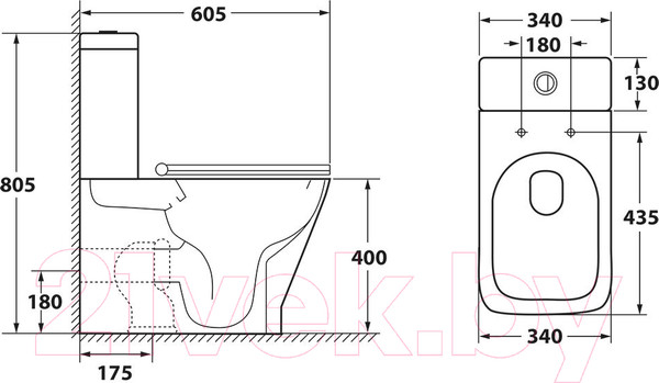 Изображение товара Унитаз напольный OWL 1975 Gap Ruta-G OWLT200901 (с сиденьем DP микролифт)