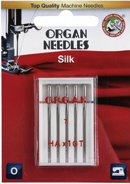 Изображение товара Набор игл для бытовой швейной машины Organ 5/55 (для шелка)
