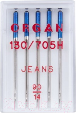 Изображение товара Набор игл для бытовой швейной машины Organ 5/90 (джинсовые)