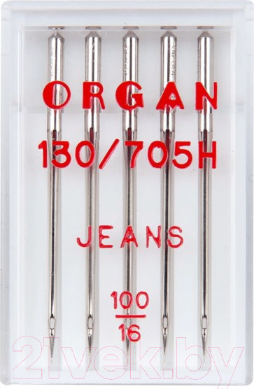 Изображение товара Набор игл для бытовой швейной машины Organ 5/100 (джинсовые)